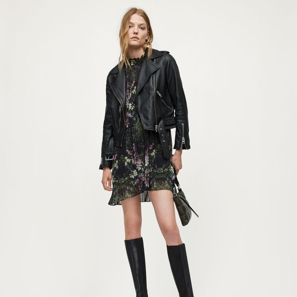 NWOT All Saints Balfern leather biker jacket 
Size US 4 - Picture 2 of 13